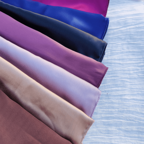 Plain satin scarves