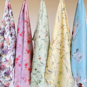 Satin printed scarves - floral